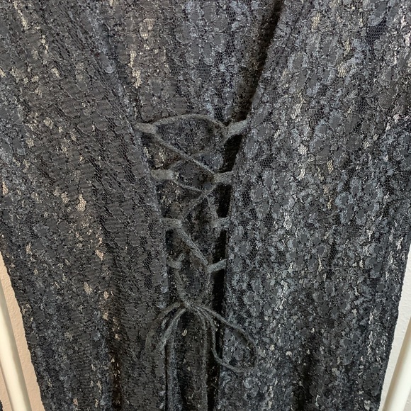 Vintage 1980’s All that Jazz Black Long Sleeve Lace Dress - Picture 7 of 8